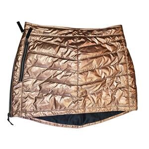 Skhoop Gold/Copper Mini Down Skirt Size M Ski Insulated